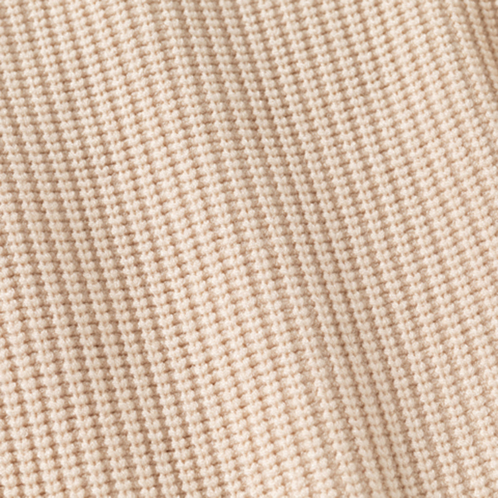 Girls Apricot Sweater With Self Design Stripe Patterns Sweaters & Cardigans