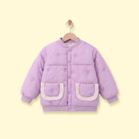 Girls Purple Embroidered Long Sleeve Jacket Coats & Jackets Purple 2-3 Y