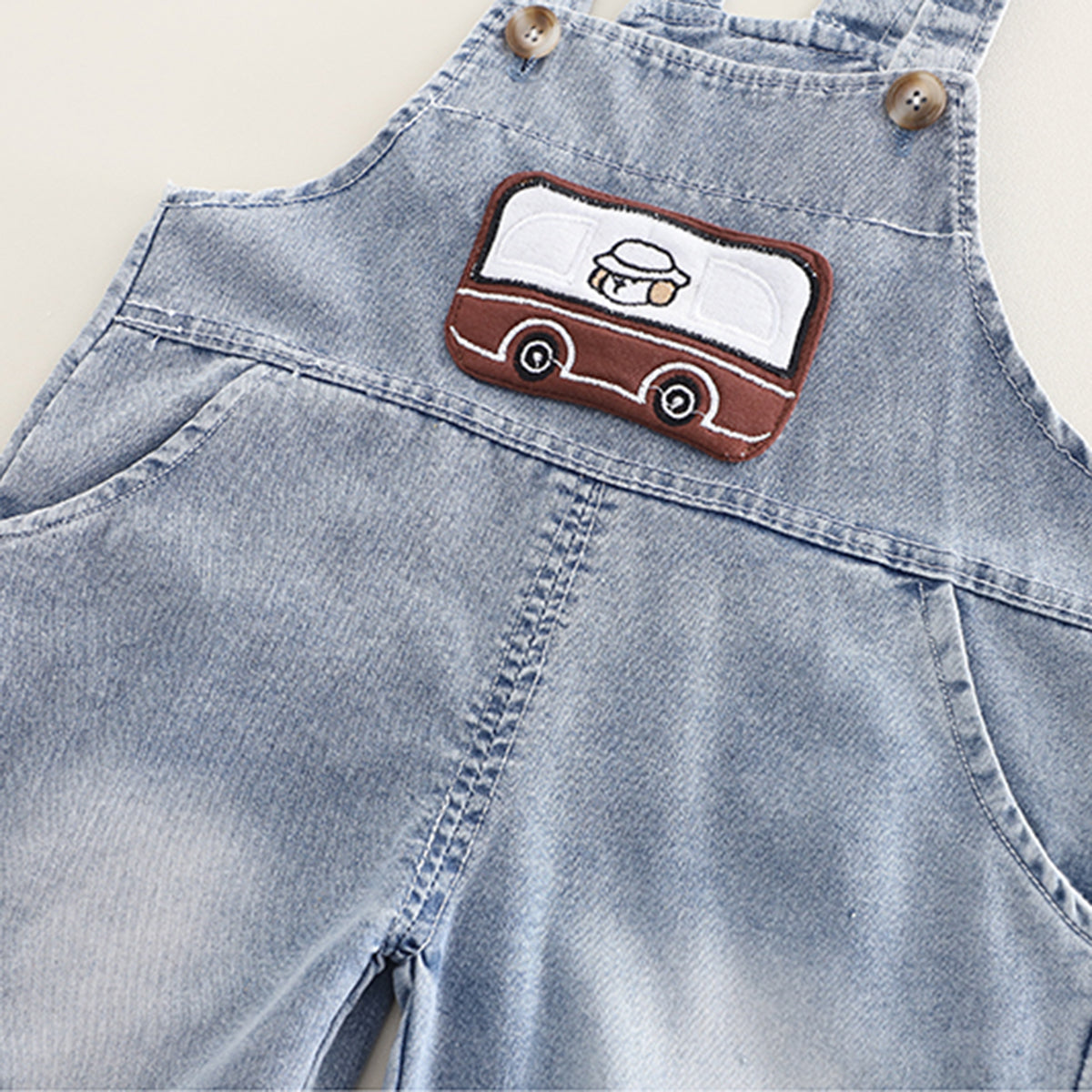 Boys Black Striped T-Shirt with Denim Dungaree Set Sets