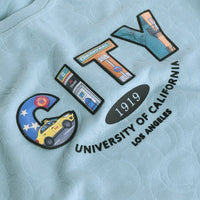 Boys Sea Green Typographic Printed Short Sleeve T-shirts With Elasticated Shorts Sets Sets