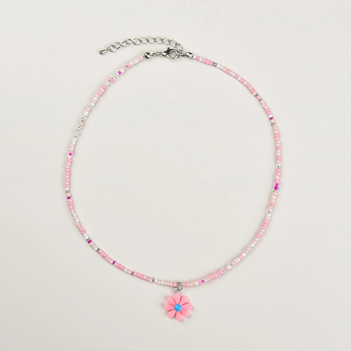 Pack Of 4 Girls Multicolour Flower Charm Necklace Sets Necklace and Chains