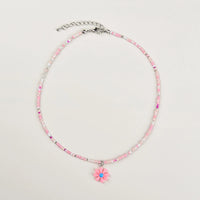Pack Of 4 Girls Multicolour Flower Charm Necklace Sets Necklace and Chains