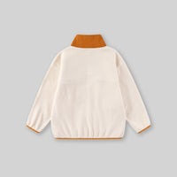 Girls Apricot Solid Pullover Sweatshirt Sweatshirts & Hoodies