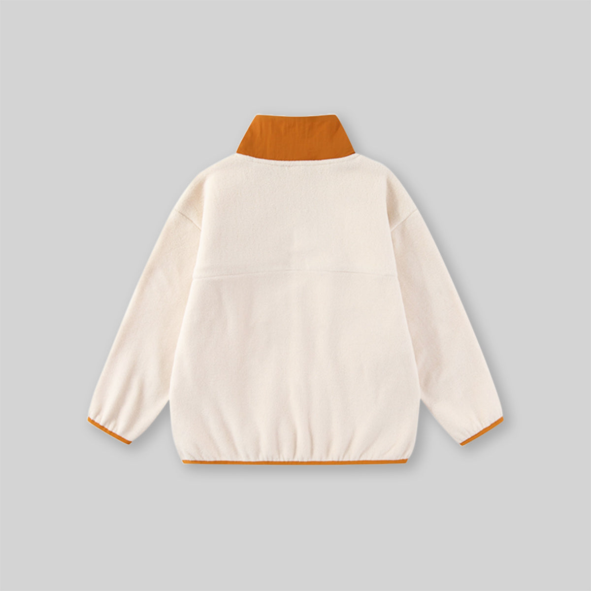 Girls Apricot Solid Pullover Sweatshirt Sweatshirts & Hoodies