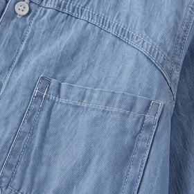 Boys Light Blue Long Sleeve Denim Shirt Shirts