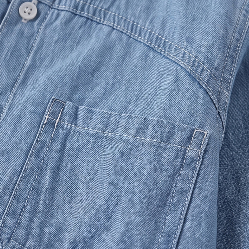 Boys Light Blue Long Sleeve Denim Shirt Shirts