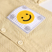 Boys Yellow Smiley Applique Short Sleeve Shirt With Shorts Sets 2 pc. Sets