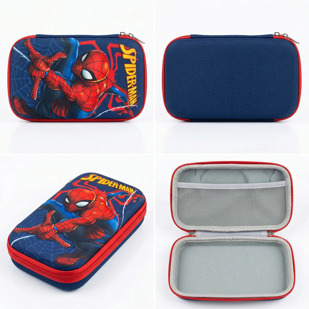 Boys Blue Spiderman Hard-Shell Pencil Box Trending Accessories