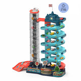 Kids City Garage Playset- 7 Level Car Race Track & Parking Toy Set, Fun Gift for Boys & Girls 3-8 Years