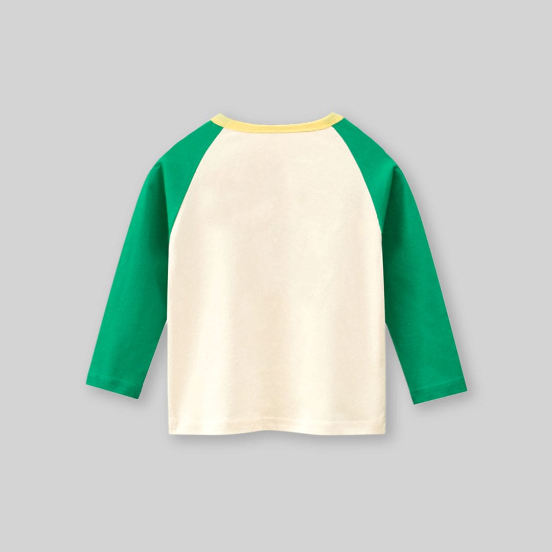 Girls Graphic Print Raglan Sleeves T-shirt Tshirts   