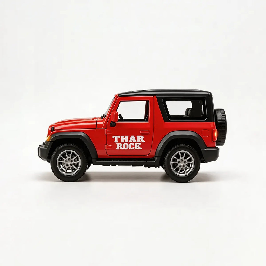 Kids Red Thar Metal Pull-Back Car Toy with Lights & Music Trending Accessories