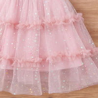 Girls Pink Heart Applique Sleeveless Fit & Flare Dress Casual Dresses