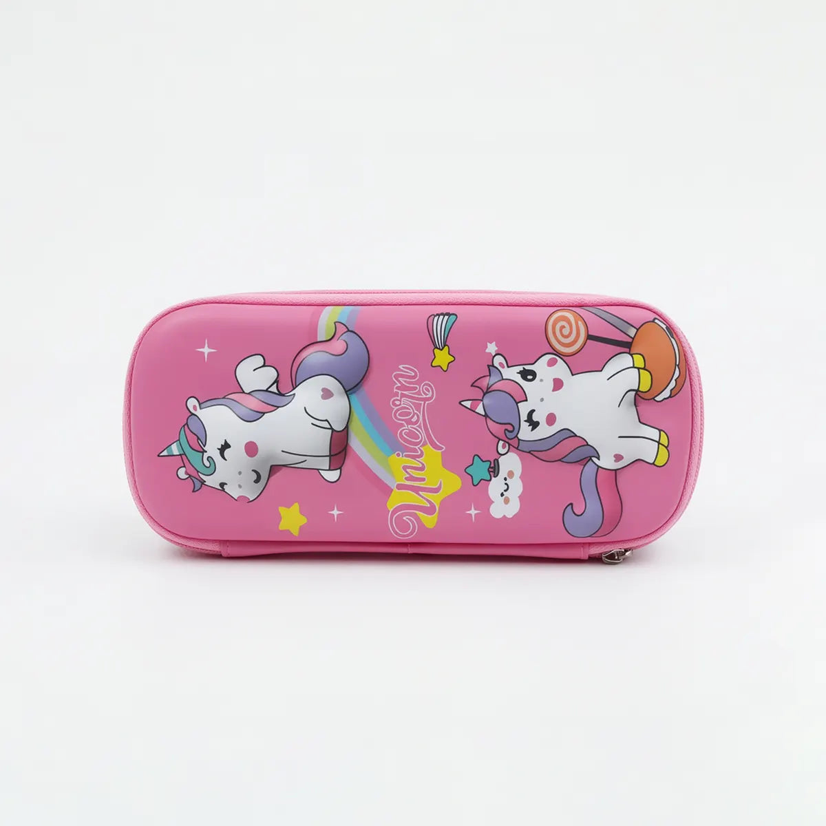 Pencil Pouch for Kids Hard Case School Stationery Organizer Trending Accessories Dark Pink Onesize