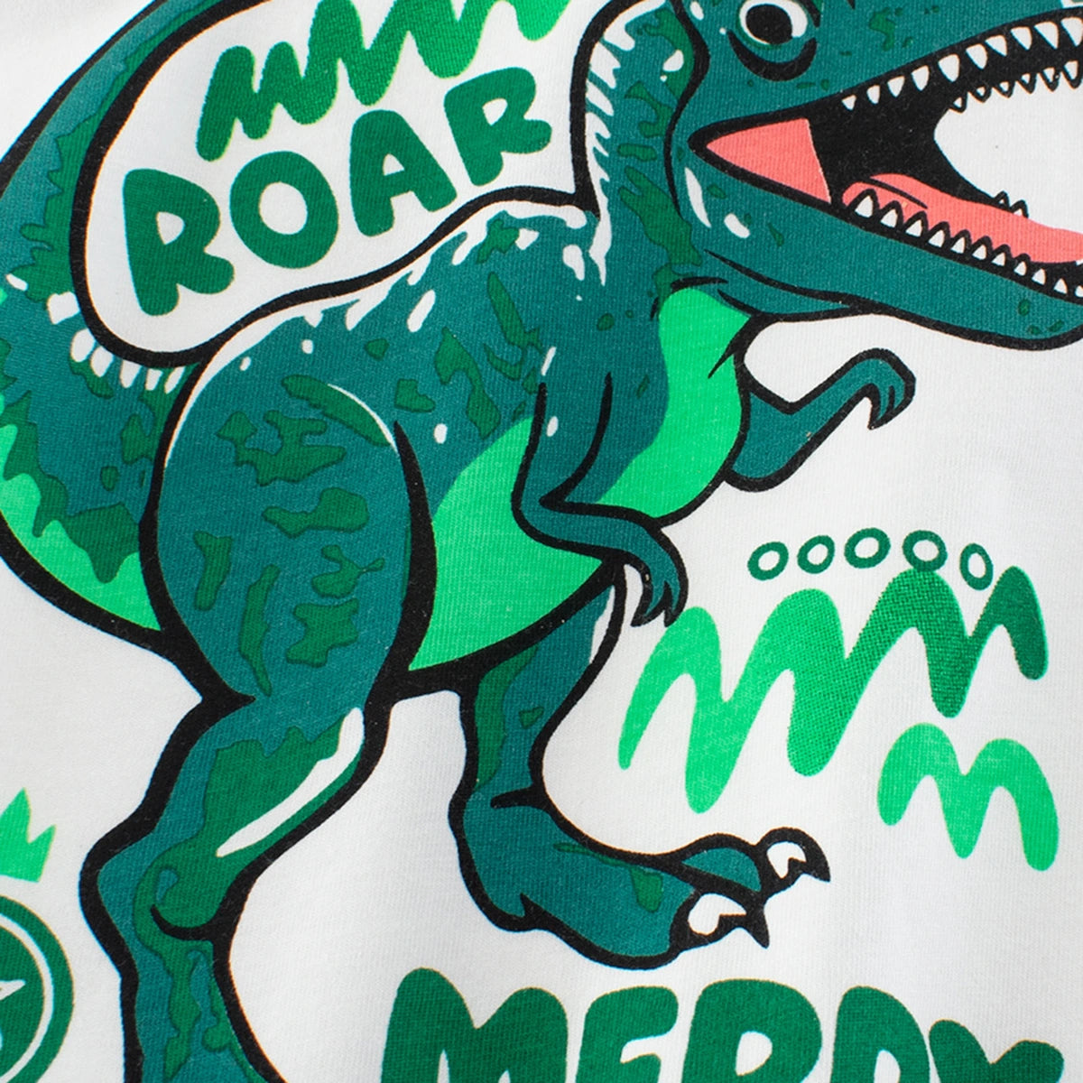 Boys Off White Dinosaur Cartoon Printed T-Shirt Tshirts