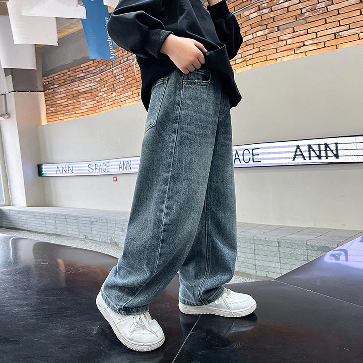 Boys Light Blue Relaxed Fit Denim Jeans Pants