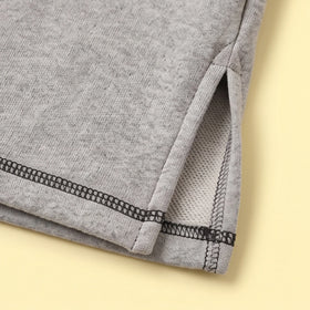 Girls Grey Fleece Typographic T-Shirt Dress Casual Dresses