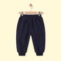 Boys Navy Blue Solid Elasticated Waist Jogger Joggers Navy Blue 1-2 Y