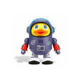 Kids Blue Dancing Astronaut Space Duck Toy with Lights