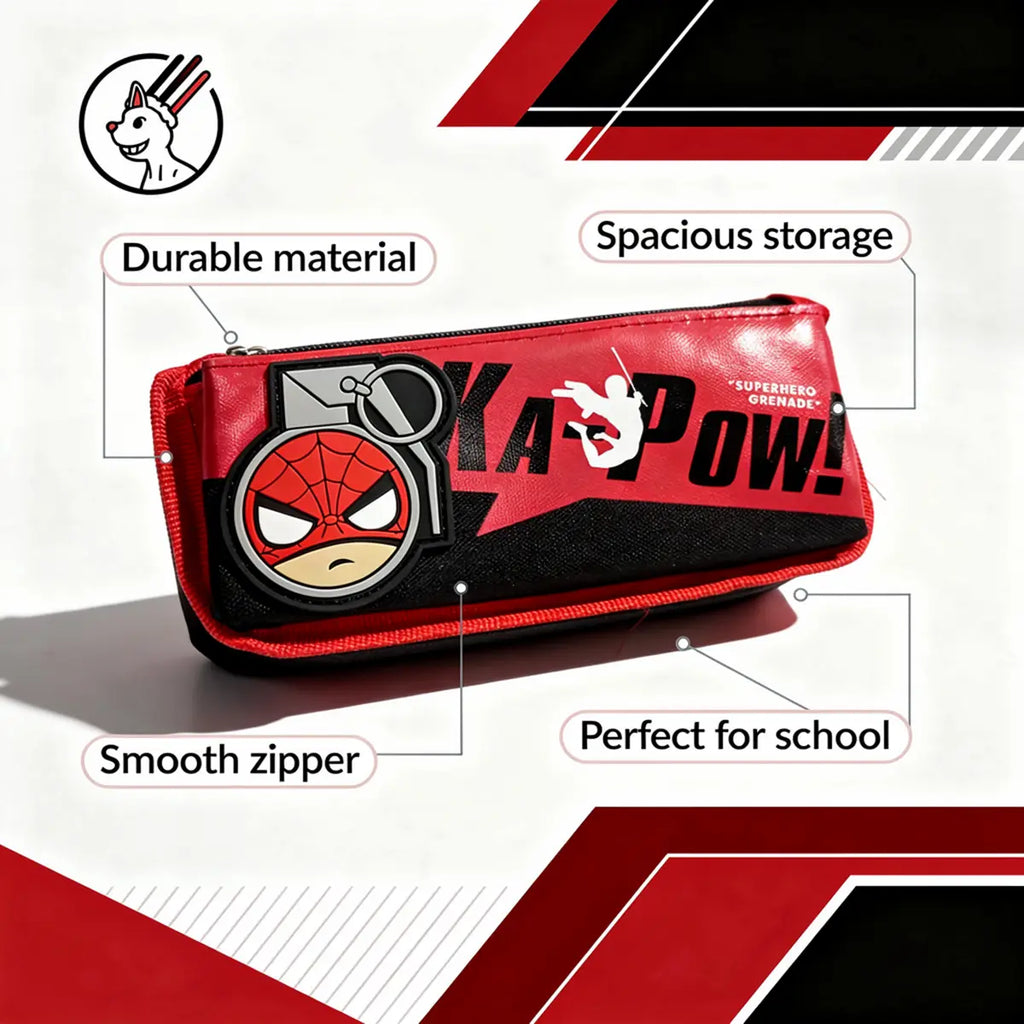 Spider-Man Pencil Pouch with Zipper -Kids School Stationery Pencil Case for Boys Trending Accessories
