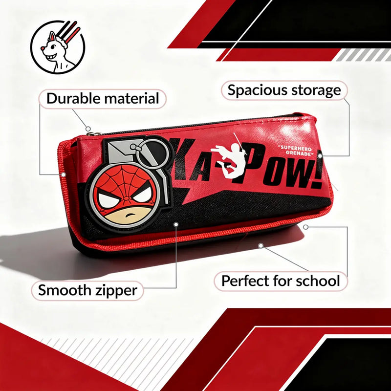 Spider-Man Pencil Pouch with Zipper -Kids School Stationery Pencil Case for Boys Trending Accessories