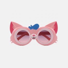 Unisex Pink Cat Shaped Sunglasses Sunglasses Pink Onesize