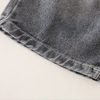 Boys Black Checked Shirt With Printed T-Shirt And Denim Shorts Sets 3 pc. Sets