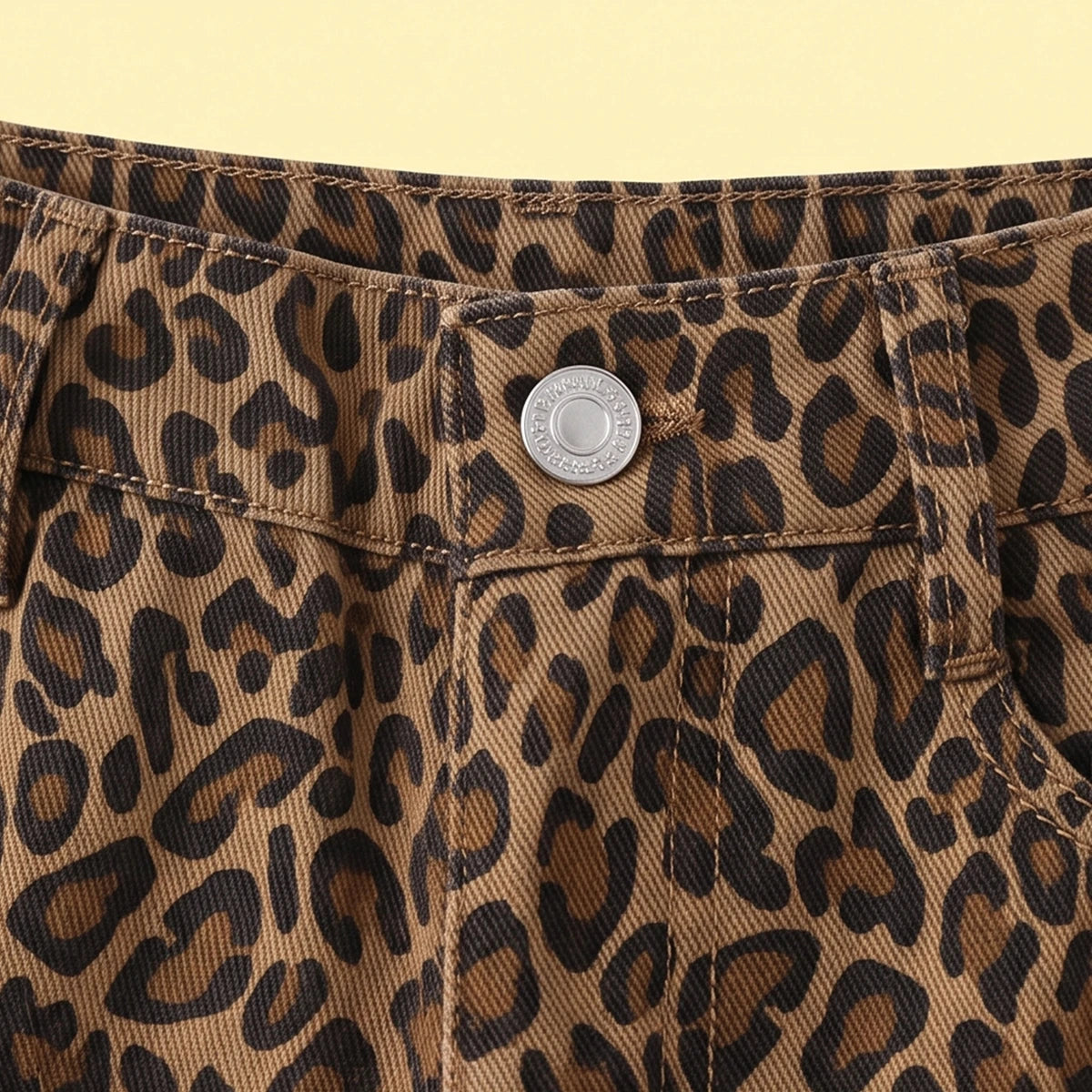 Girls Brown Animal Print Elasticated Pants Pants