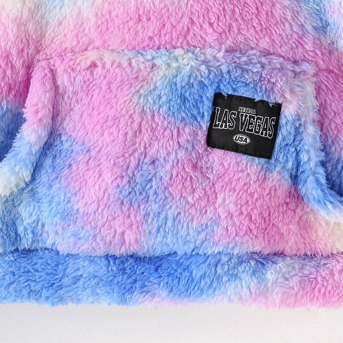 Girls Blue Tie Dye Printed Hooded Neck Pullover Winter Sweatshirt Sweatshirts & Hoodies