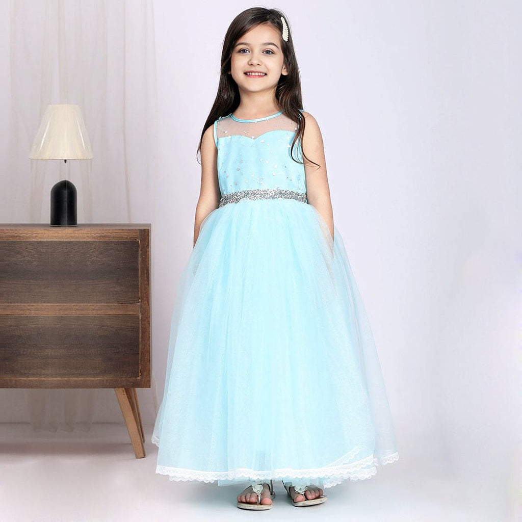 Girls Party Wear Tulle Gown