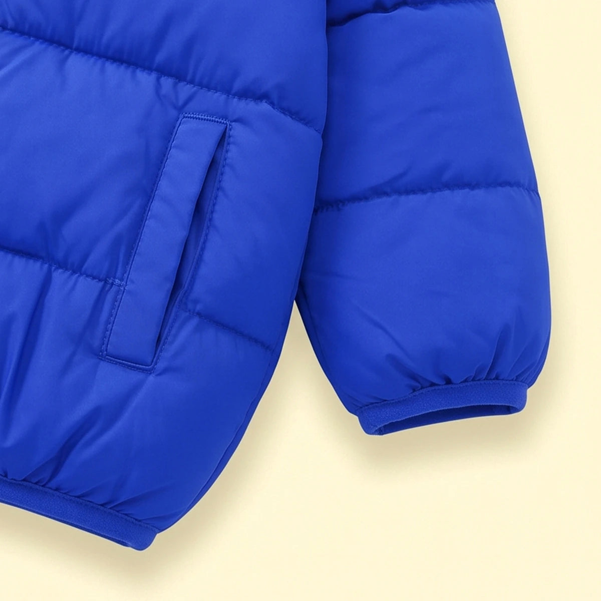 Boys Royal Blue Hooded Zip-up Puffer Jacket Coats & Jackets