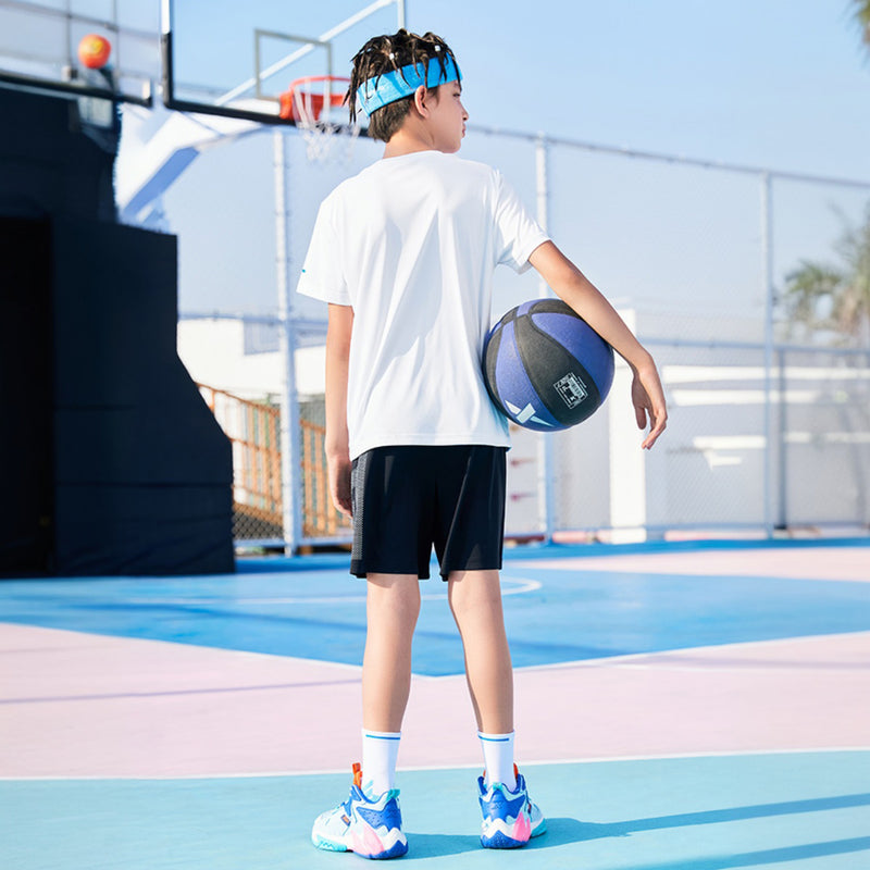 Boys White Abstract Printed Summer T-Shirt With Shorts Set 2 pc. Sets