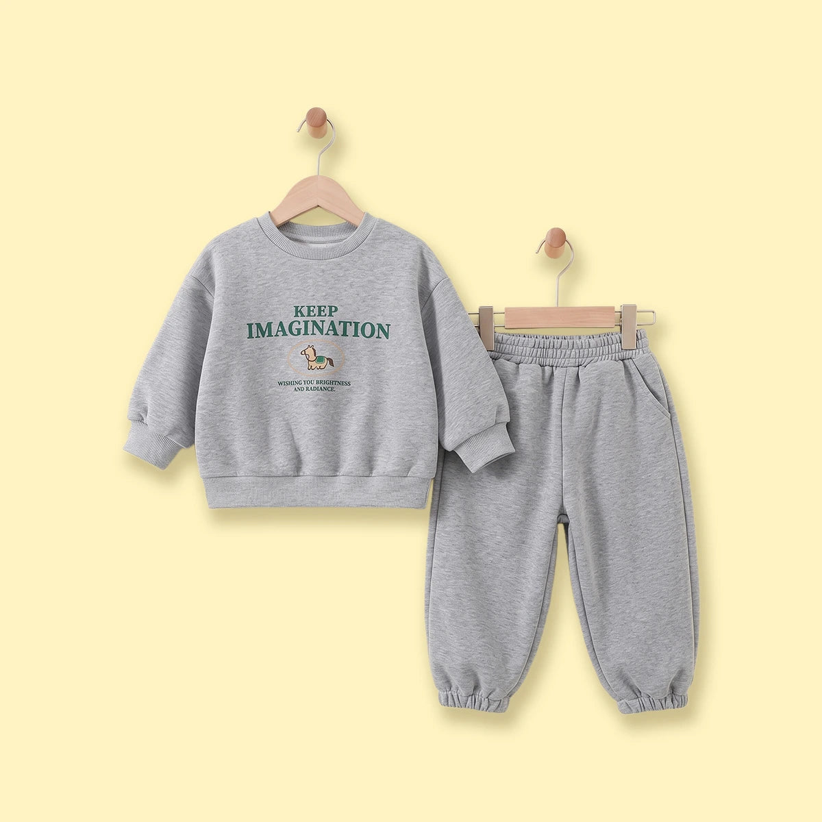 Boys Grey Typographic Sweatshirt & Jogger Sets Sets Grey 1-2 Y