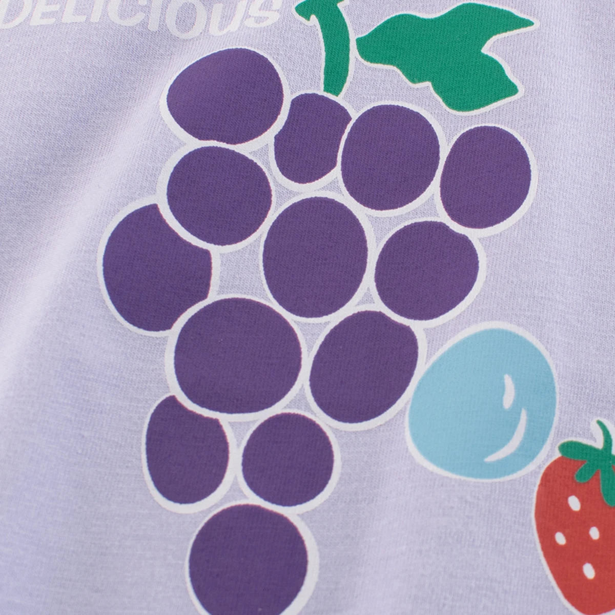 Girls Lavender Fruit Print Short Sleeve T-Shirt Tshirts