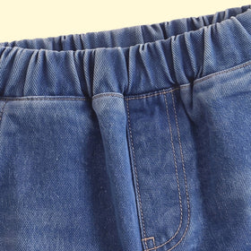 Boys Blue Elasticated Waist Denim Pants Pants