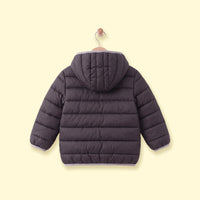 Boys Black Hooded Zip-up Puffer Jacket Coats & Jackets