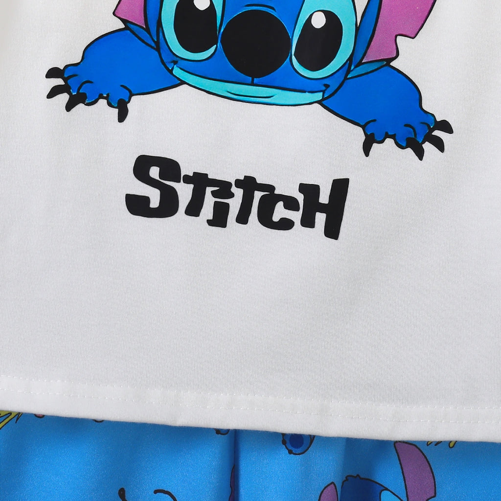 Boys White Cartoon Characters Printed Sleeveless T-Shirt With Shorts Sets 2 pc. Sets