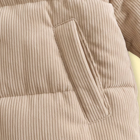 Boys Beige Textured Long Sleeve Jacket Coats & Jackets