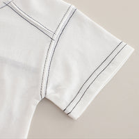 Boys White Short sleeves Alphabet Printed T-Shirt With Shorts Set 2 pc. Sets