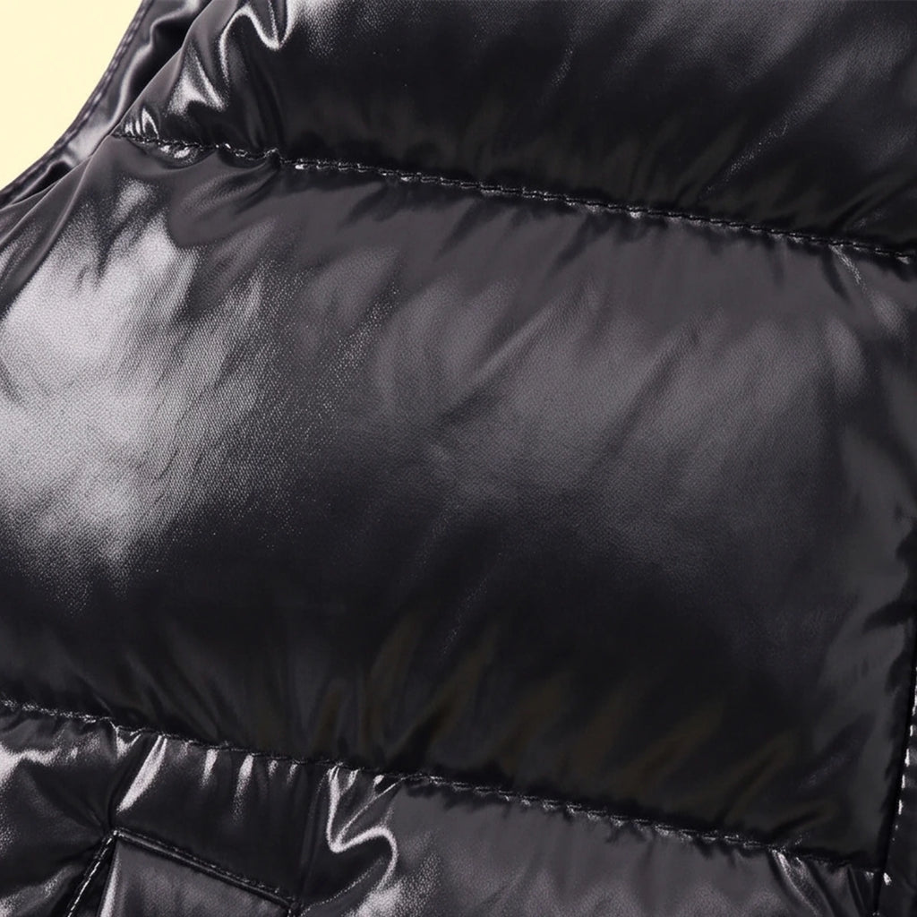 Boys Black Sleeveless Hooded Puffer Jacket Coats & Jackets