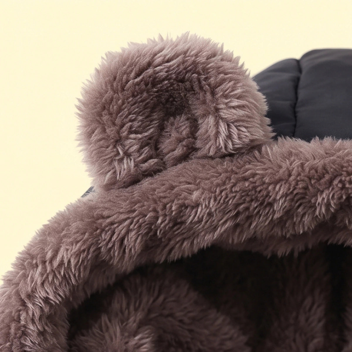 Boys Black Bear Ear On Hood Zip-up Puffer Jacket Coats & Jackets