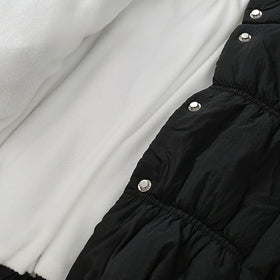 Girls Black Solid Puffer Winter Jacket Coats & Jackets