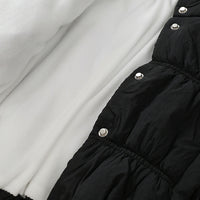 Girls Black Solid Puffer Winter Jacket Coats & Jackets