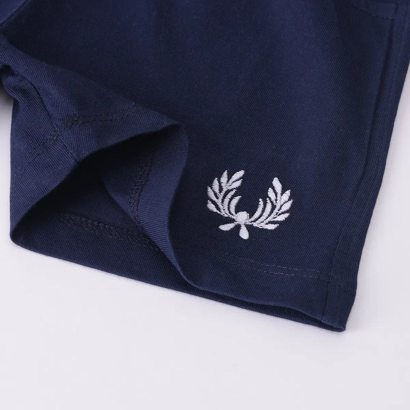 Boys Navy Blue Colorblocked Short Sleeve T-Shirt With Shorts Sets 2 pc. Sets