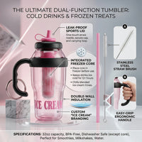 Dark Pink FlavorFusion Infuser Water Bottle with Straw Trending Accessories