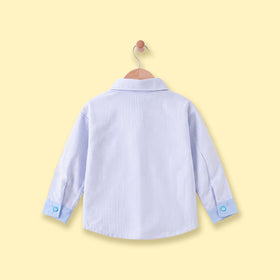 Boys Blue Striped Long Sleeve Shirt Shirts