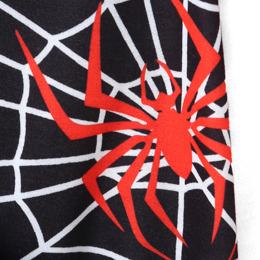 Boys Black Spider Printed Varsity Jacket Coats & Jackets