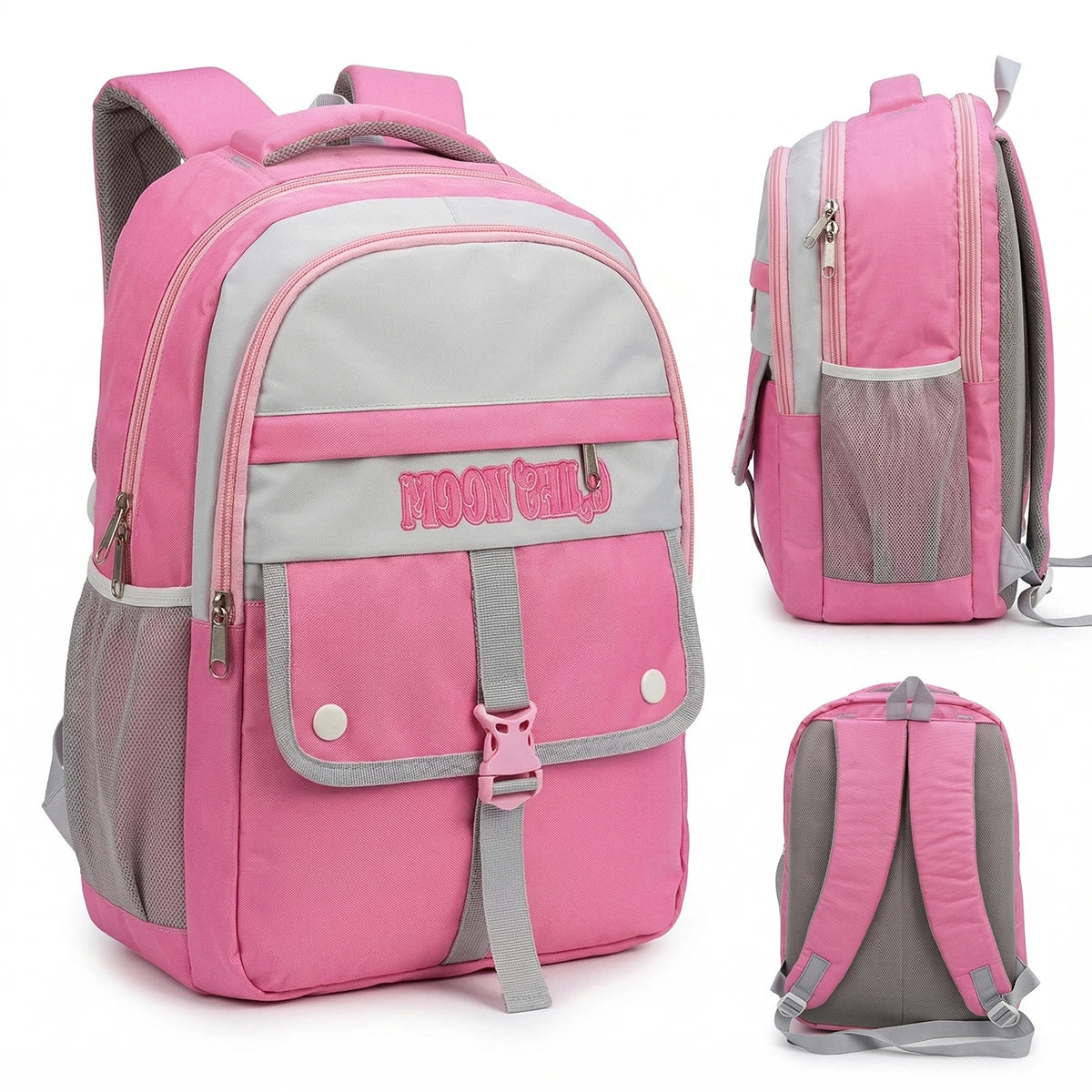 Girls Pink Multi-Compartment School Backpack Trending Accessories