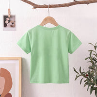 Girls Green Short Sleeve Floral Print T-Shirt Tshirts