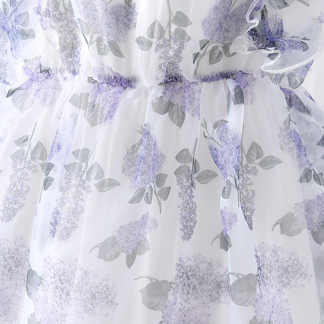 Girls Multicolor Floral Printed Fit & Flare Dress Casual Dresses