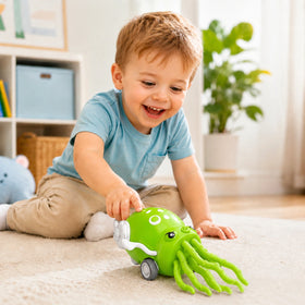 Green Dancing Octopus Push & Go Toy for Kids Trending Accessories